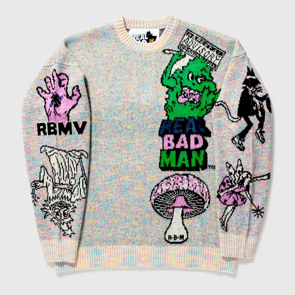 Real Bad Man - Too Many Graphics Sweater